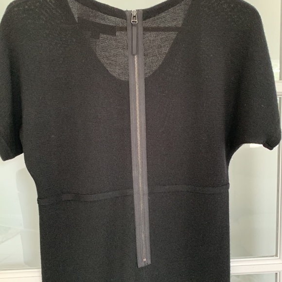 Loft Size Medium Petite black sweater dress well lived. Goes great w/knee boots - Picture 5 of 7